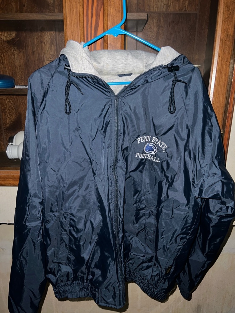 Penn State Football Navy Hooded Windbreaker Jacket